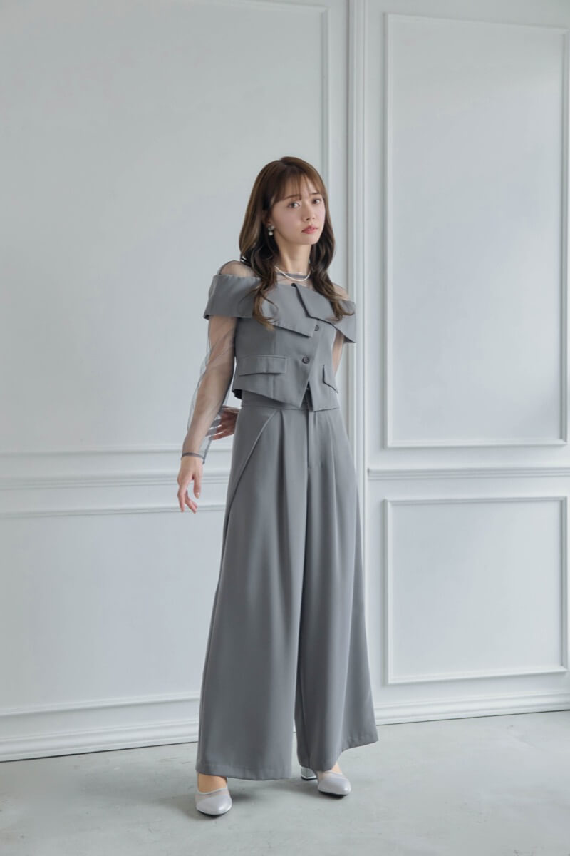 グレーのMulti wayトップスセットパンツドレス | LE' RURE | M | 結婚