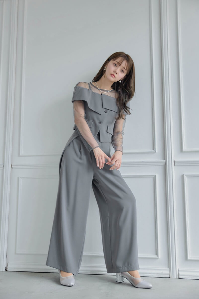 グレーのMulti wayトップスセットパンツドレスの商品画像14