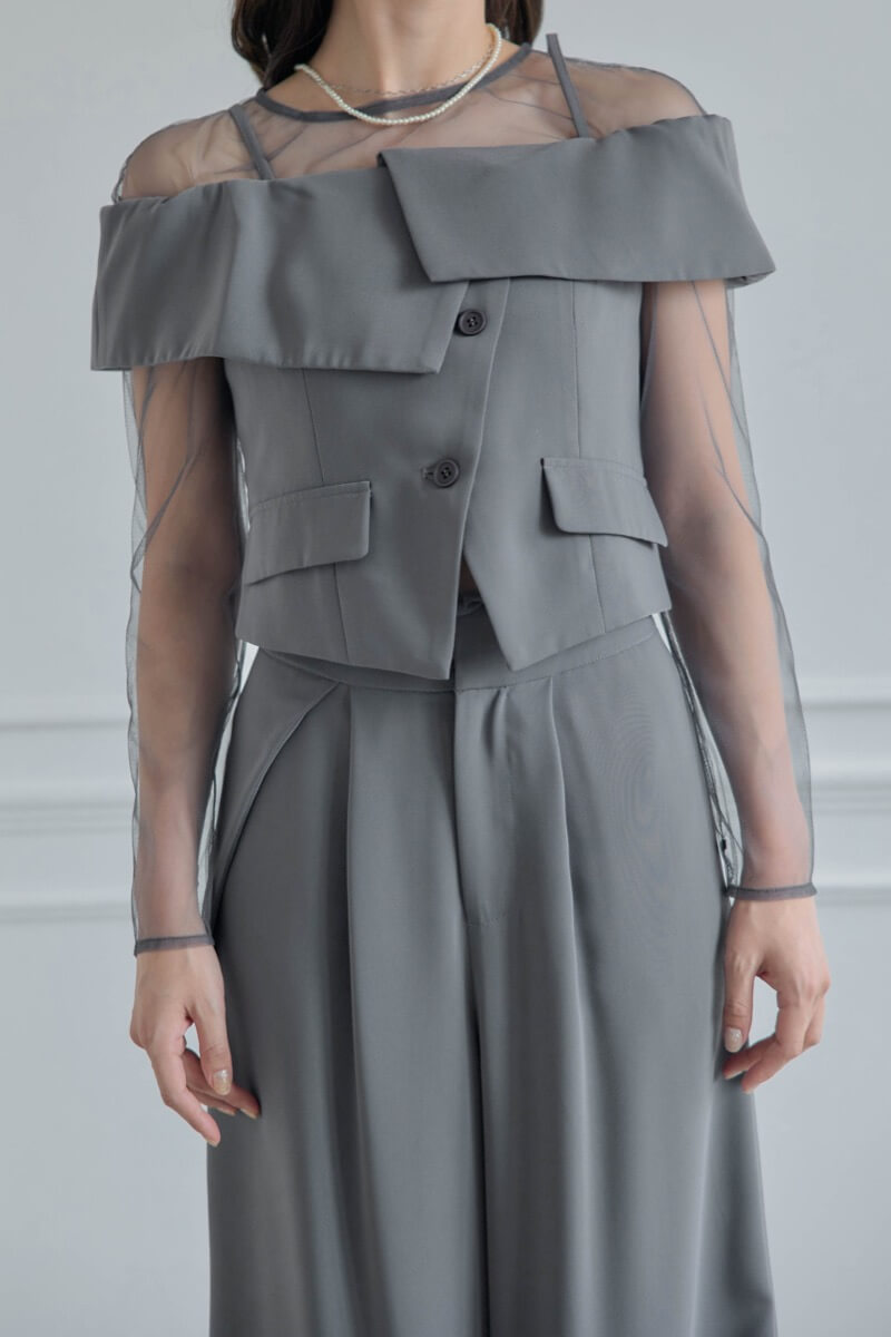 グレーのMulti wayトップスセットパンツドレスの商品画像5