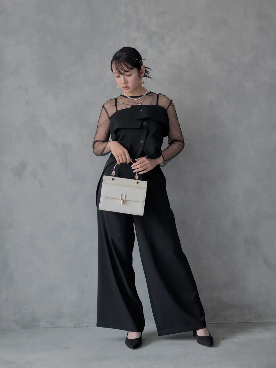 9★新品★ LE’RURE パンツドレス　結婚式　パーティー　ブラック　M ブラックのMulti wayトップスセットパンツドレス | LE' RURE | M