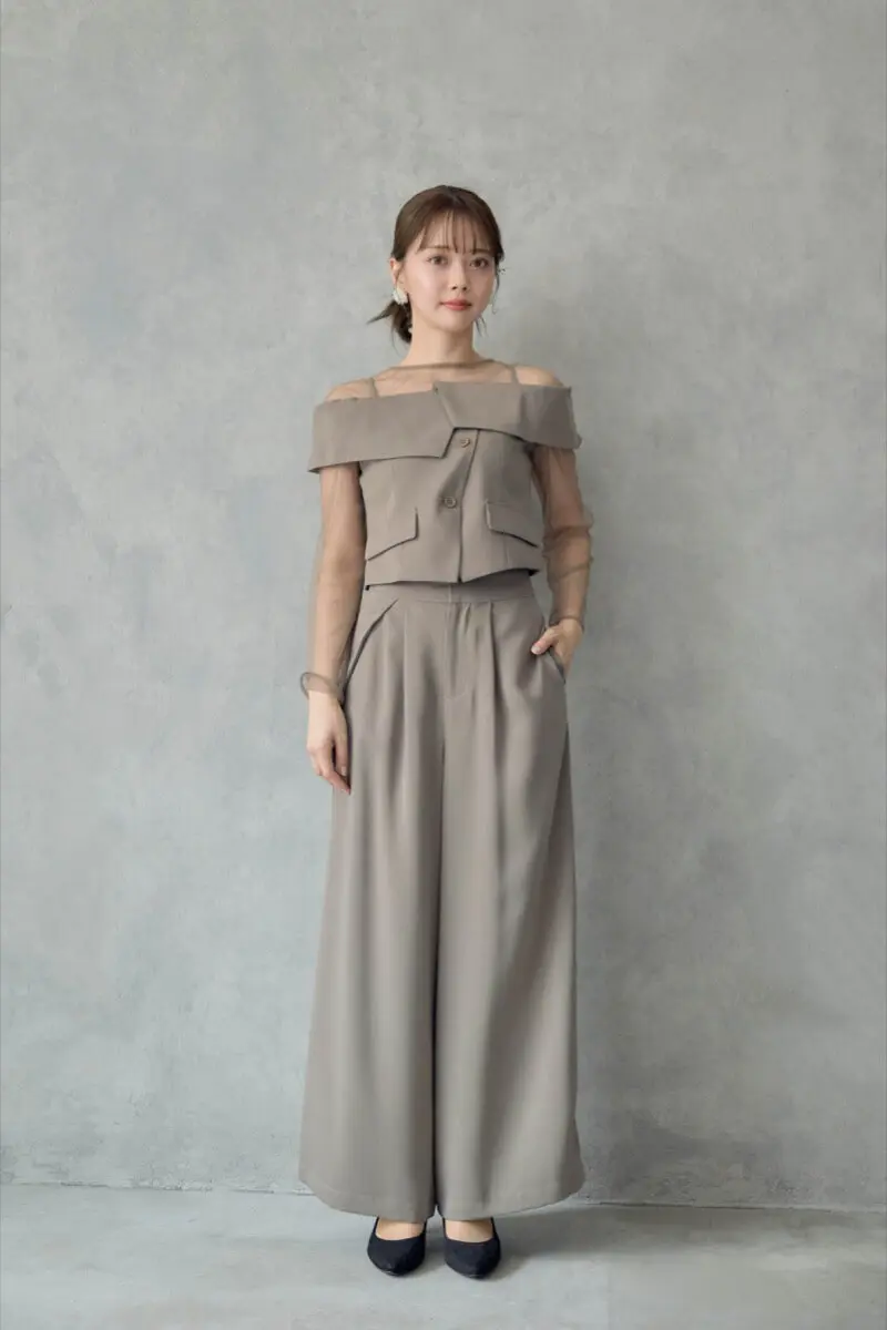 【うきたん】LE'RURE ドレス パンツ ベージュ Lサイズ うきたん】LE'RURE ドレス パンツ ベージュ Lサイズ LE'RURE