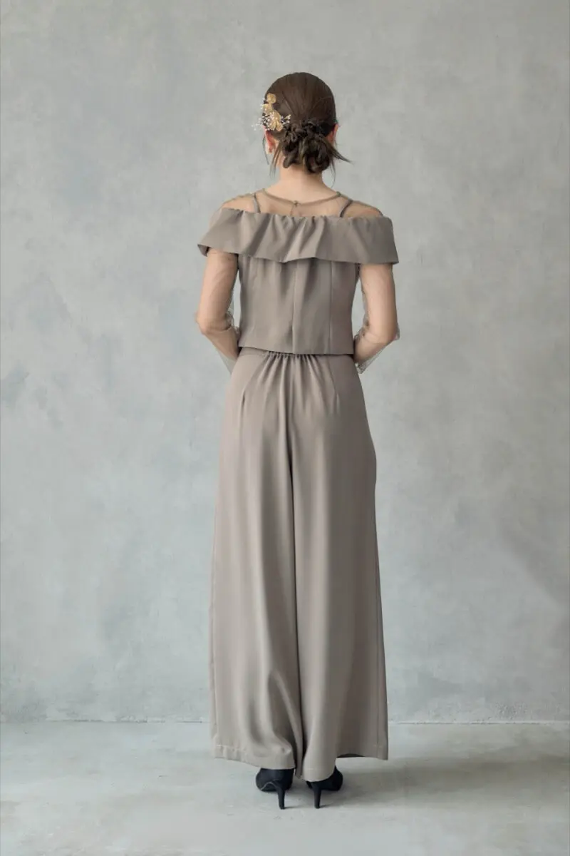ベージュのMulti wayyトップスセットパンツドレス | LE' RURE