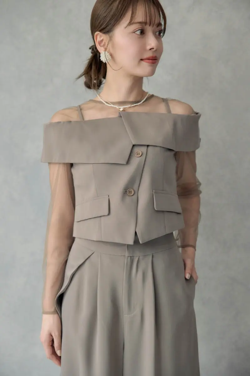 ベージュのMulti wayyトップスセットパンツドレス | LE' RURE | M