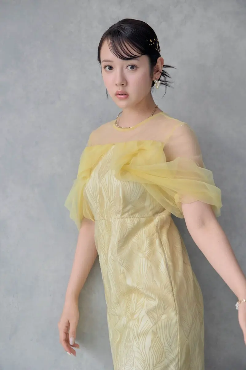 イエローのトルナードペンシルドレス | et.UNiVER | M | 結婚式