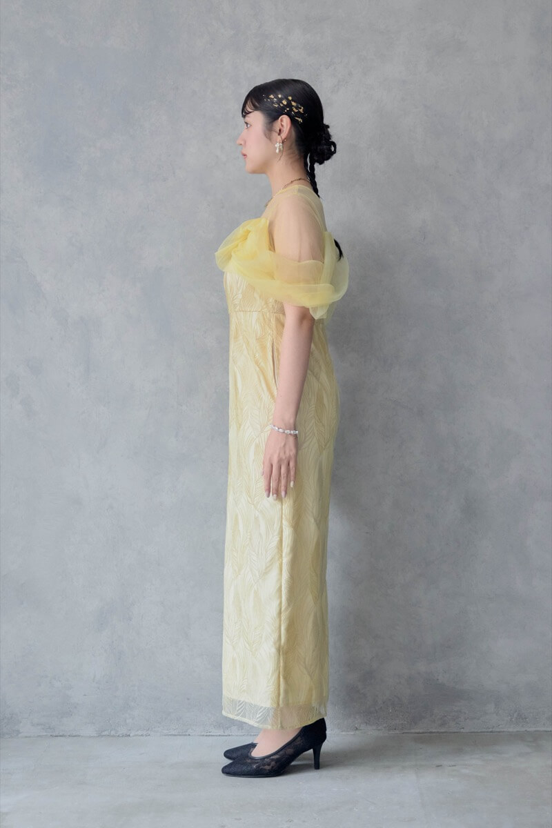 イエローのトルナードペンシルドレスの商品画像3