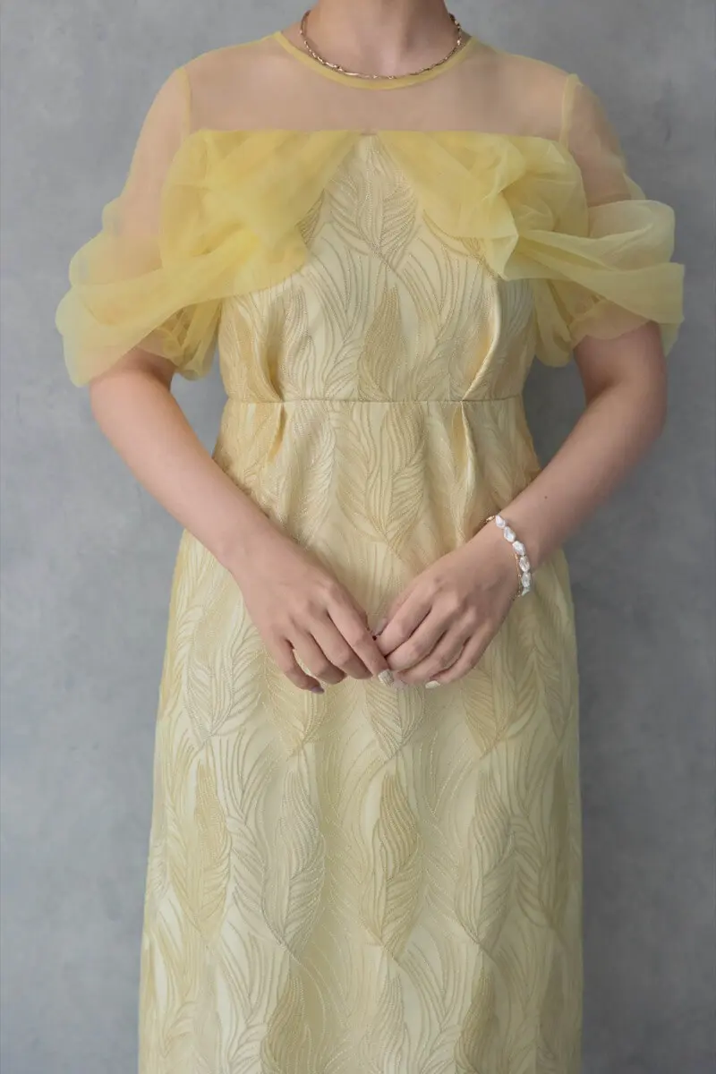 イエローのトルナードペンシルドレス | et.UNiVER | M | 結婚式