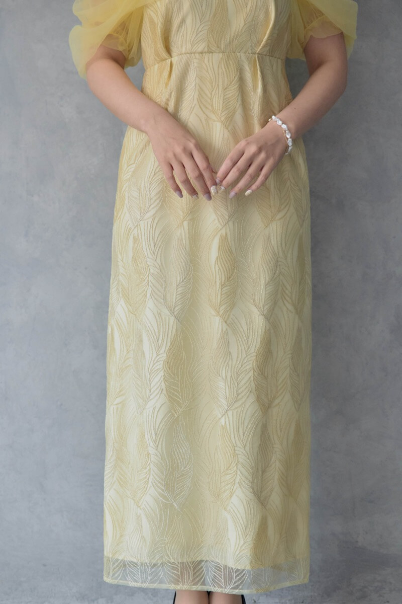 イエローのトルナードペンシルドレスの商品画像7