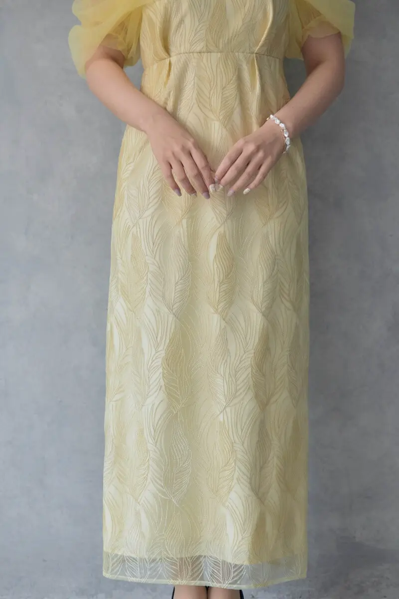 イエローのトルナードペンシルドレス | et.UNiVER | M | 結婚式