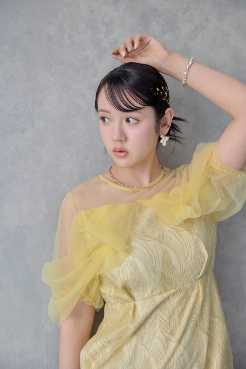 イエローのトルナードペンシルドレスの商品画像9