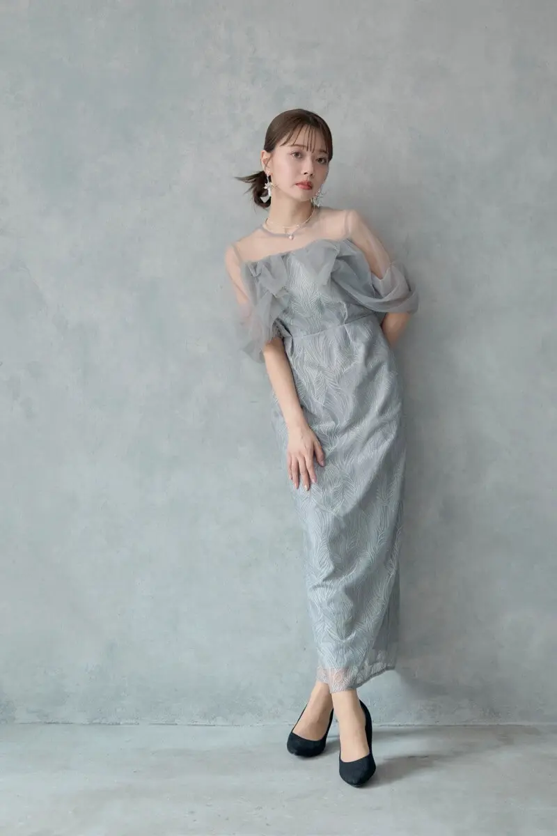 【wanページ】トルネード ペンシル ドレス グレー グレーのトルナードペンシルドレス | et.UNiVER | M | 結婚式