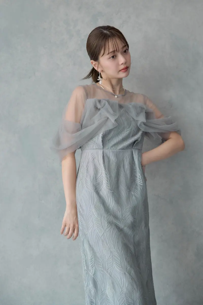 グレーのトルナードペンシルドレス | et.UNiVER | M | 結婚式