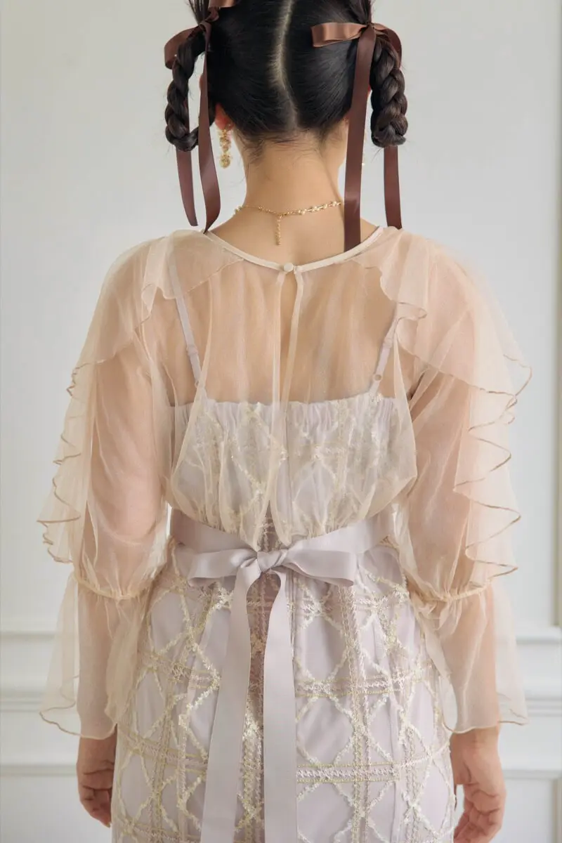 【前後2way】　Dorry Doll　ボレロレイヤーレースドレス　ピンク　S ボレロレイヤードレースドレス|DorryDoll