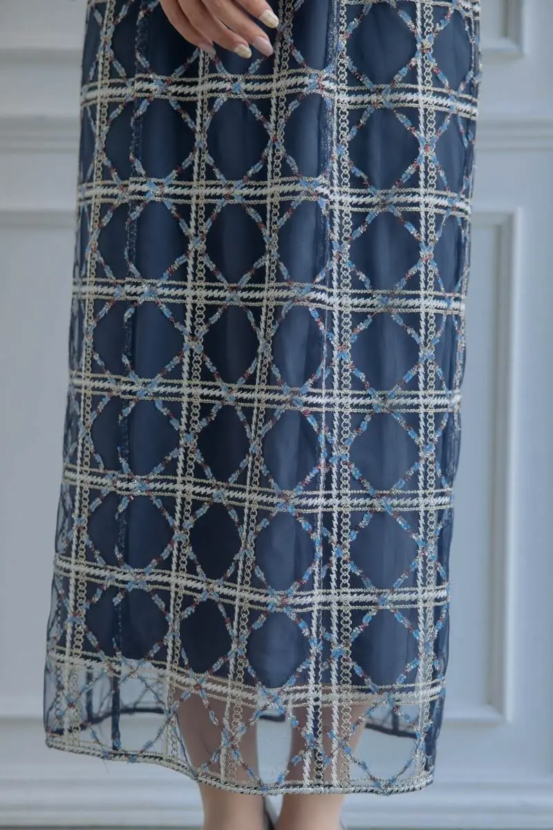 dorry doll ボレロレイヤーレースドレス ネイビー M Dorry Doll ドリードール ボレロレイヤードレースドレス