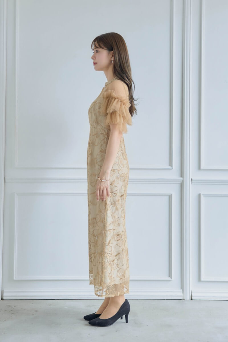 【ANDRESD,niana】スパンコール刺繍レースドレス　オケージョンドレス 楽天市場】スパンコール刺繍レースドレス パーティードレス 結婚式