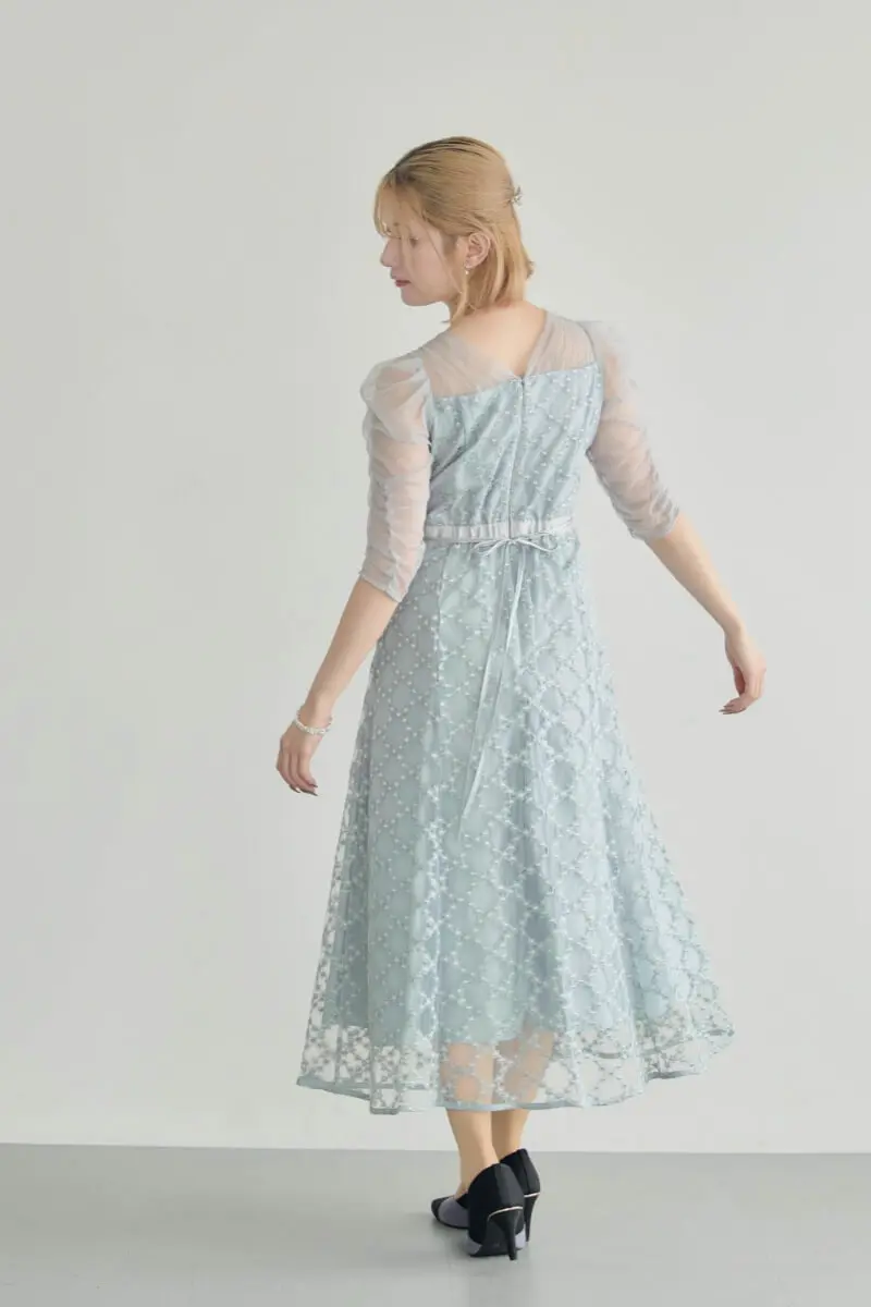 新品　Dorry Doll ダイヤフラワーレースドレス　グリーン　M Dorry Doll（ドリードール） ドレス ダイヤフラワーレースドレス 結婚