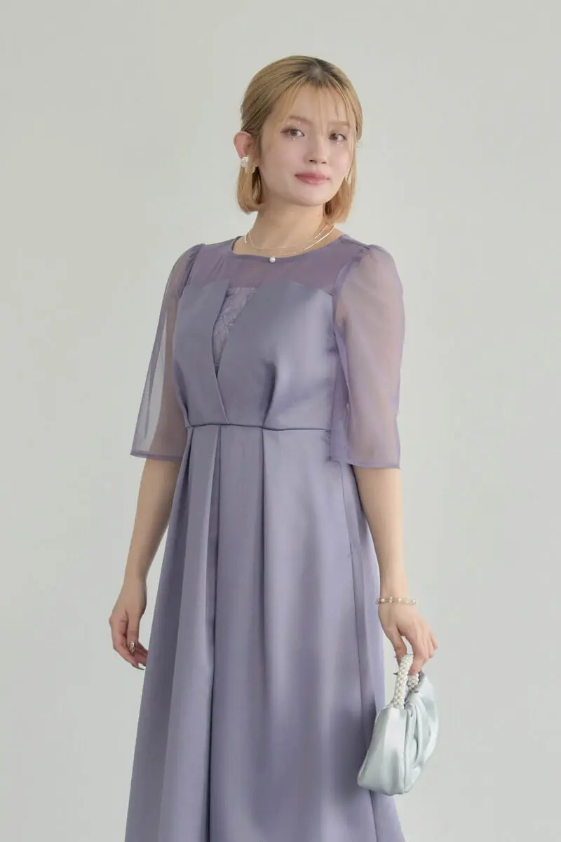 ブルーのシアーチュールビスチェドレス | Dorry doll | M | 結婚式