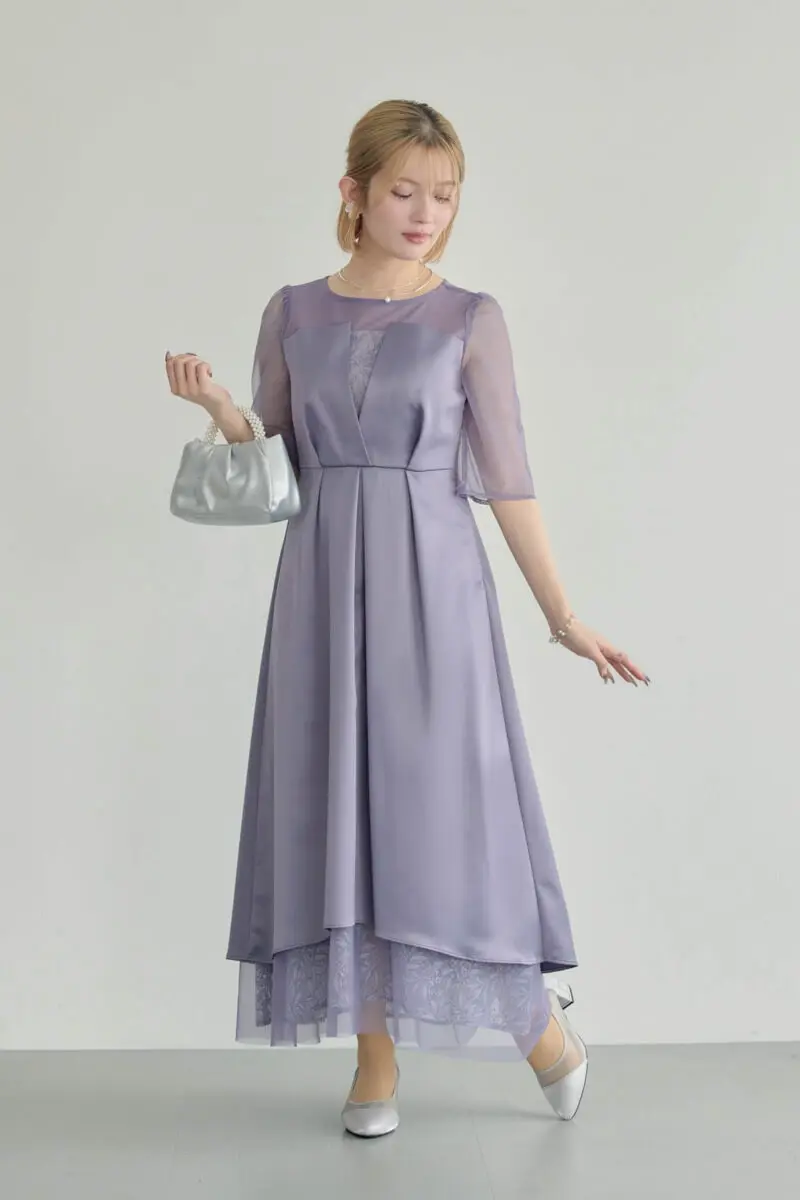 ブルーのシアーチュールビスチェドレス | Dorry doll | M | 結婚式