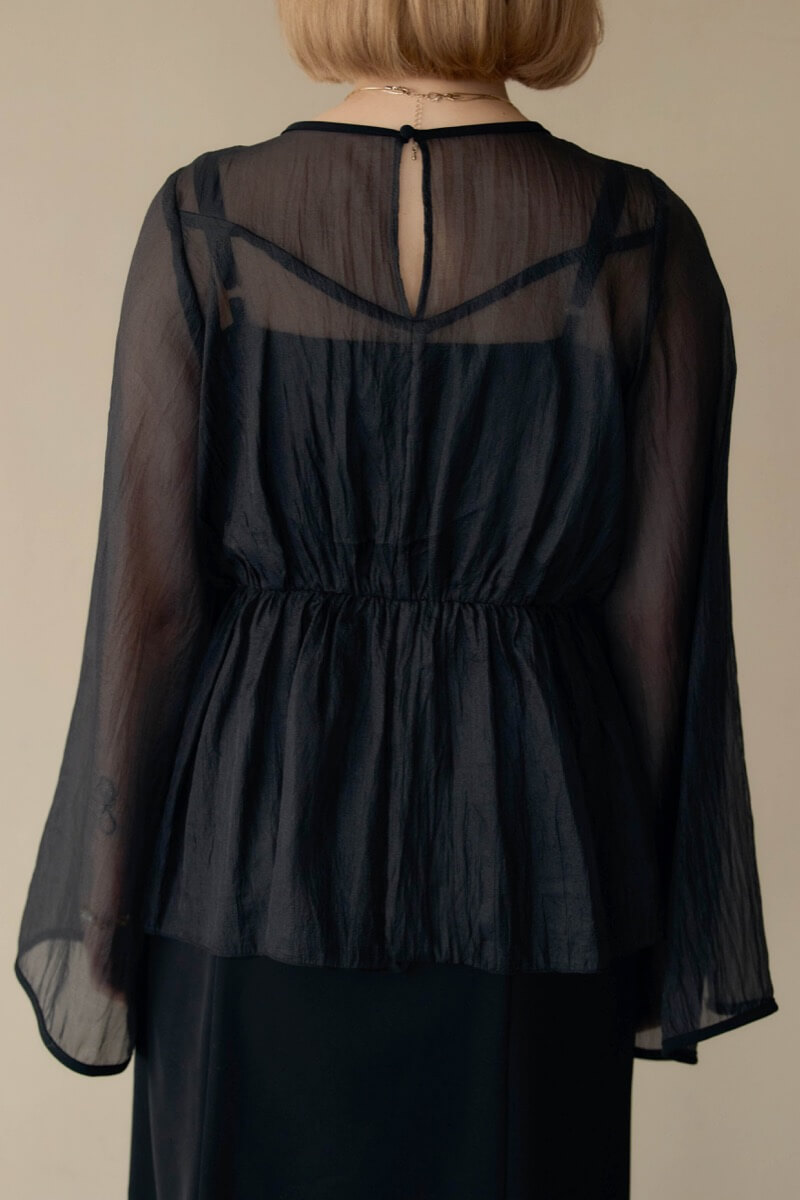 ブラックのフリルトップス付きドレスの商品画像6