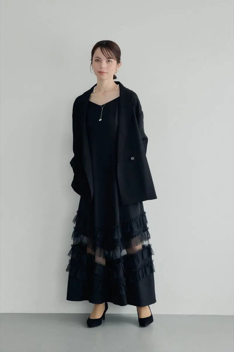 トランスペアレントヘムセットアップドレス LL 新品 未使用 niana（ニアナ） トランスペアレントヘムセットアップドレス