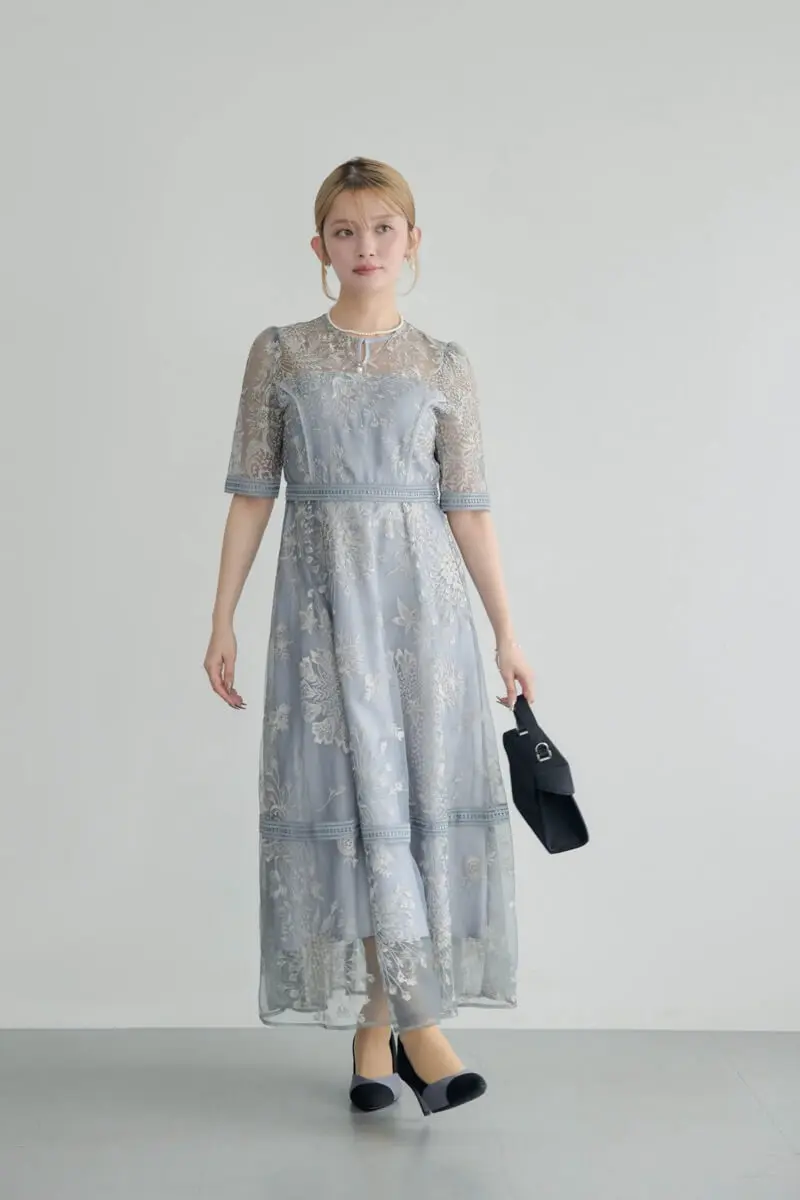 ブルーのラダーレースドレス | Dorry doll | M | 結婚式パーティーの