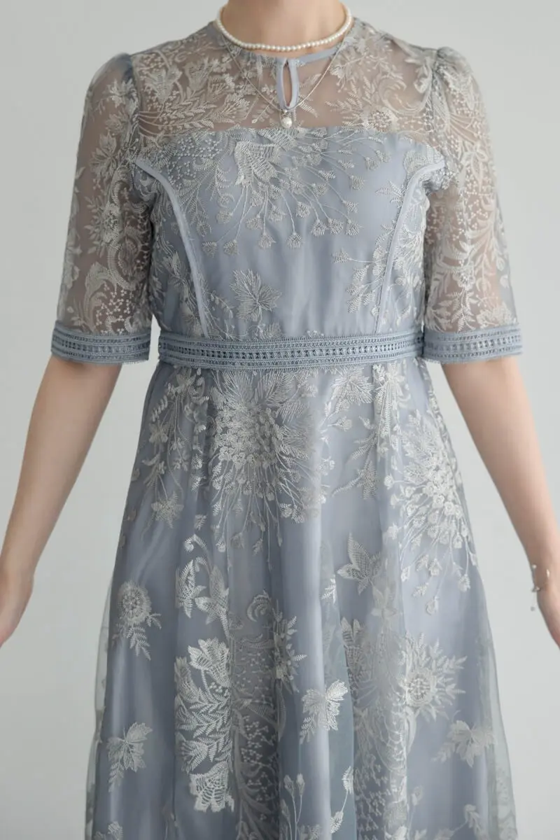 ブルーのラダーレースドレス | Dorry doll | M | 結婚式パーティーの