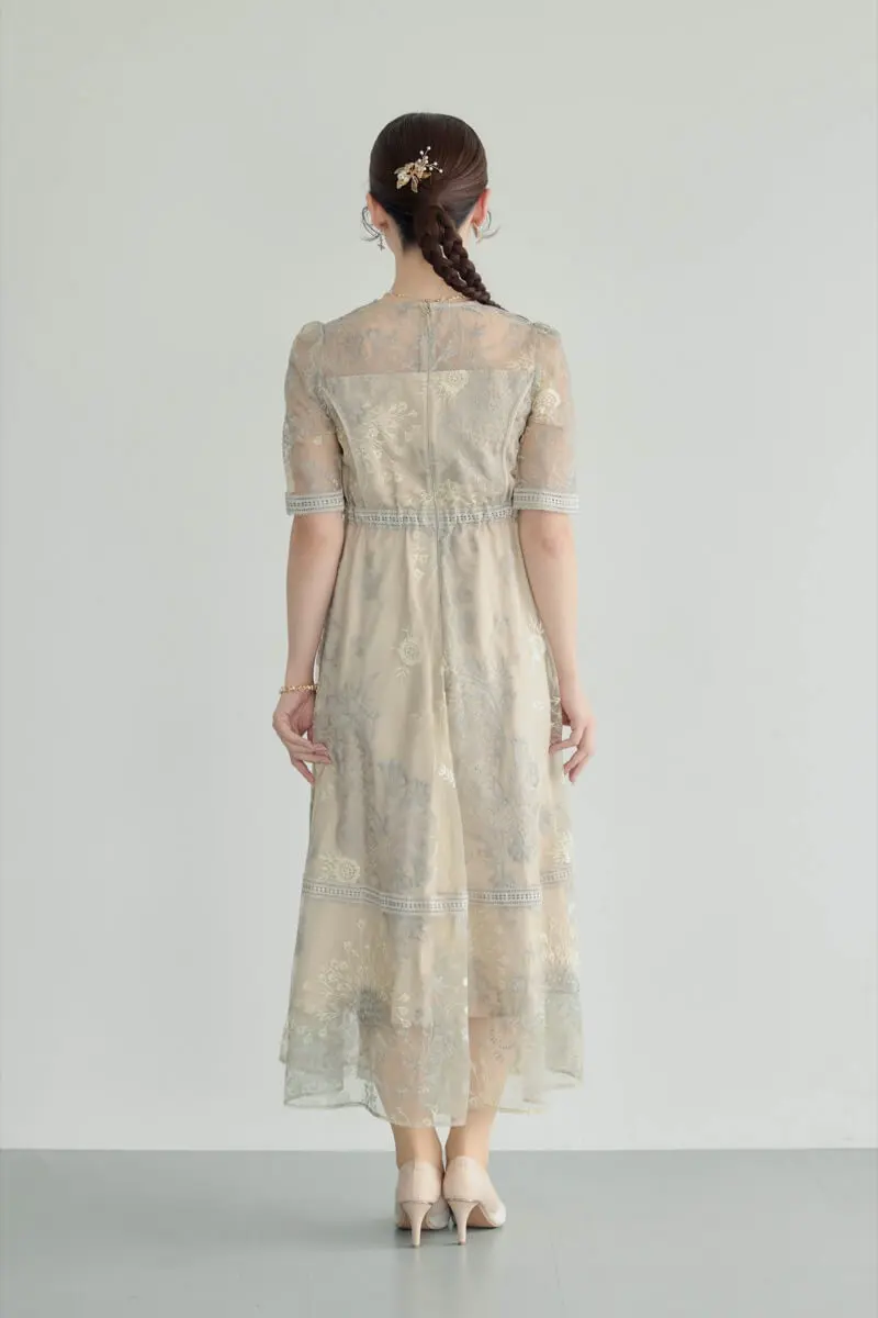 グレージュのラダーレースドレス | Dorry doll | M | 結婚式パーティー