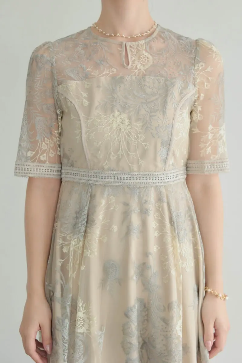 グレージュのラダーレースドレス | Dorry doll | M | 結婚式パーティー