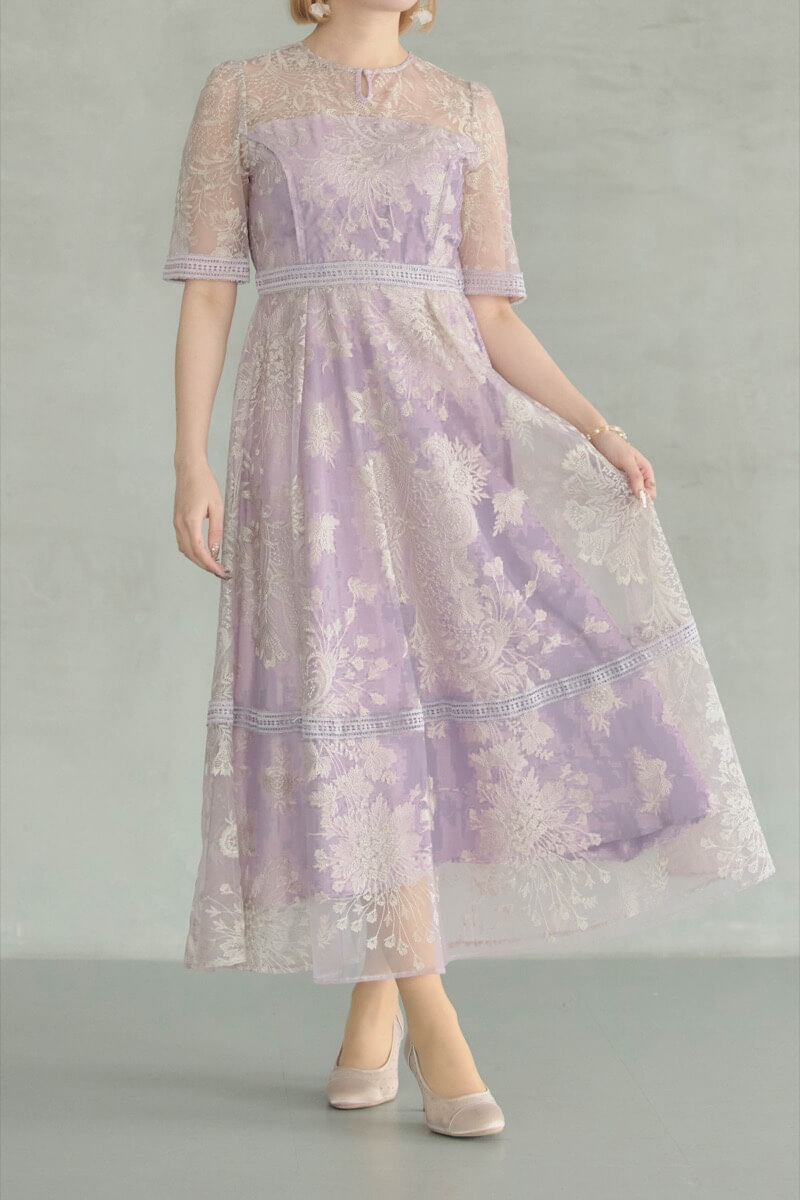 ピンクのラダーレースドレスの商品画像11