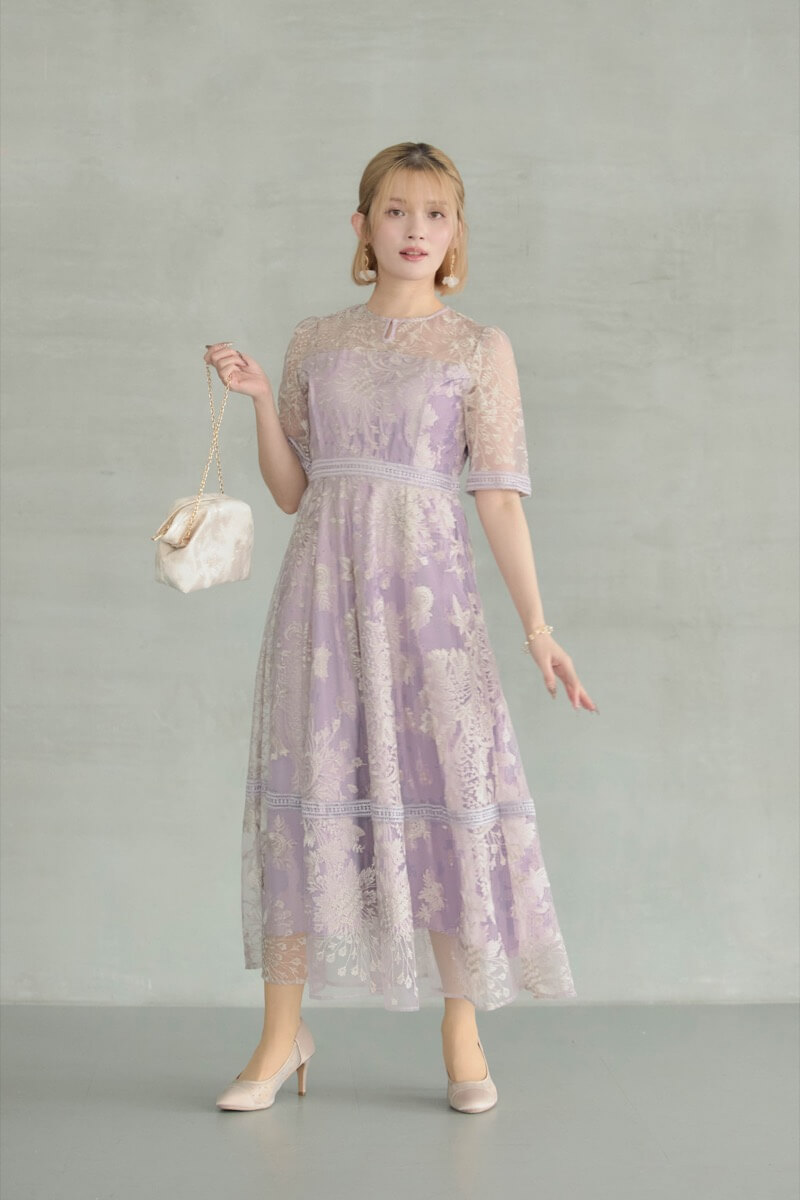 ピンクのラダーレースドレスの商品画像12