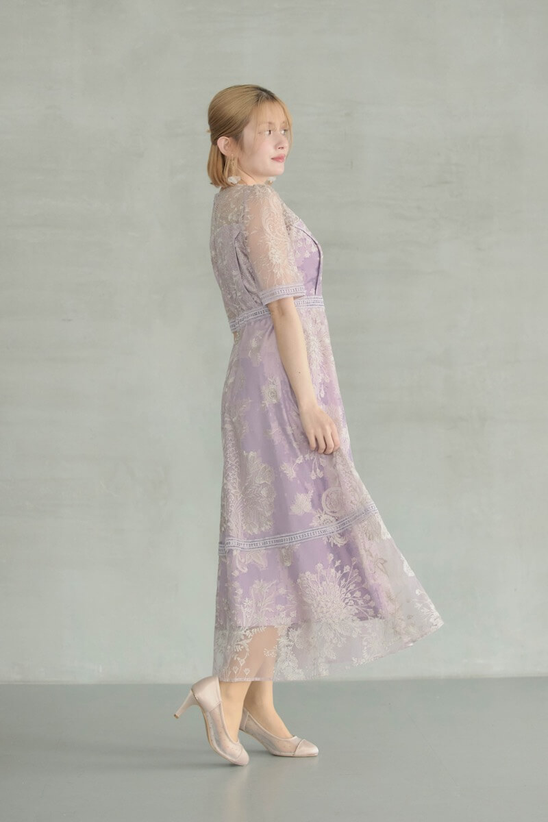 ピンクのラダーレースドレスの商品画像13