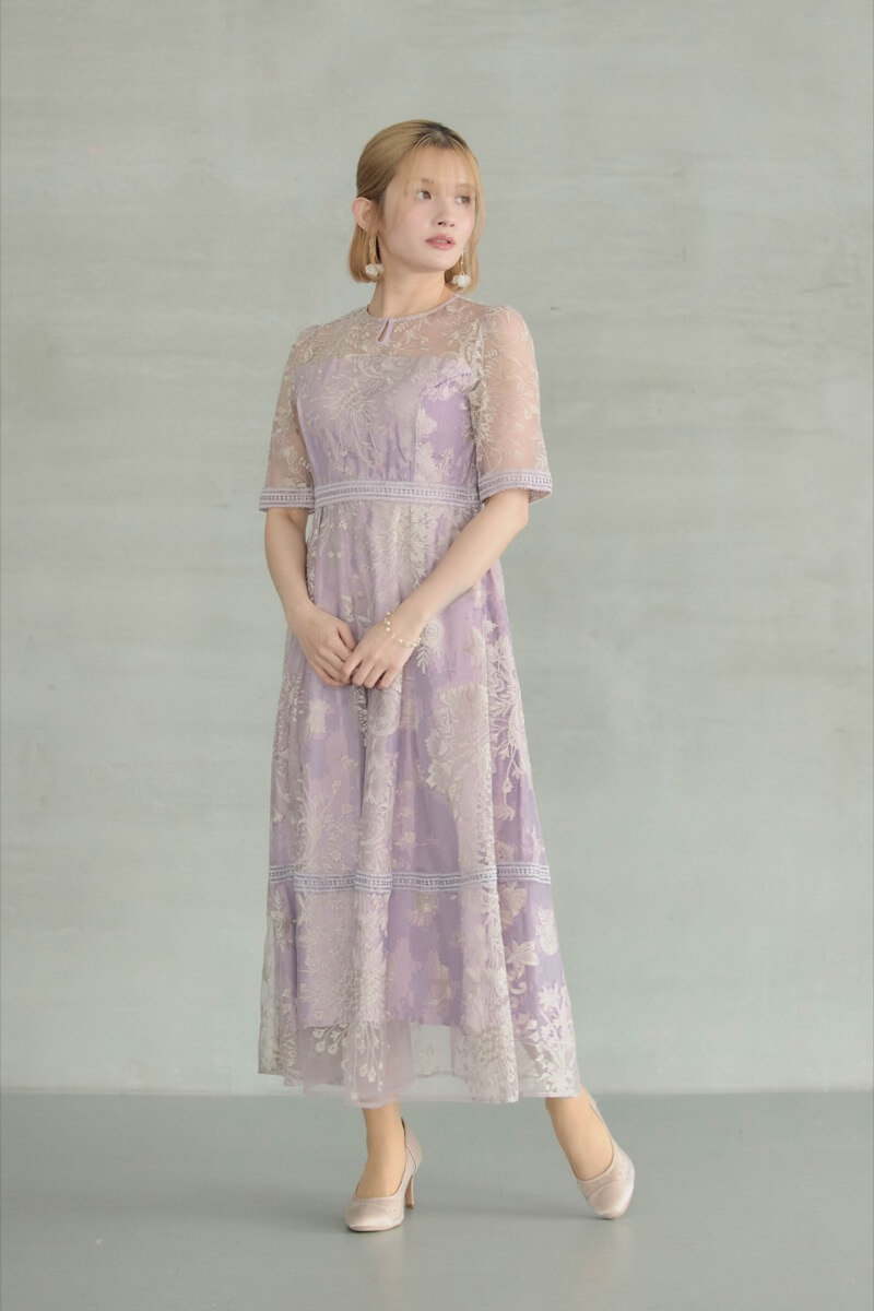 ピンクのラダーレースドレスの商品画像2