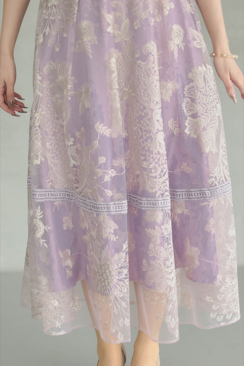 ピンクのラダーレースドレスの商品画像7