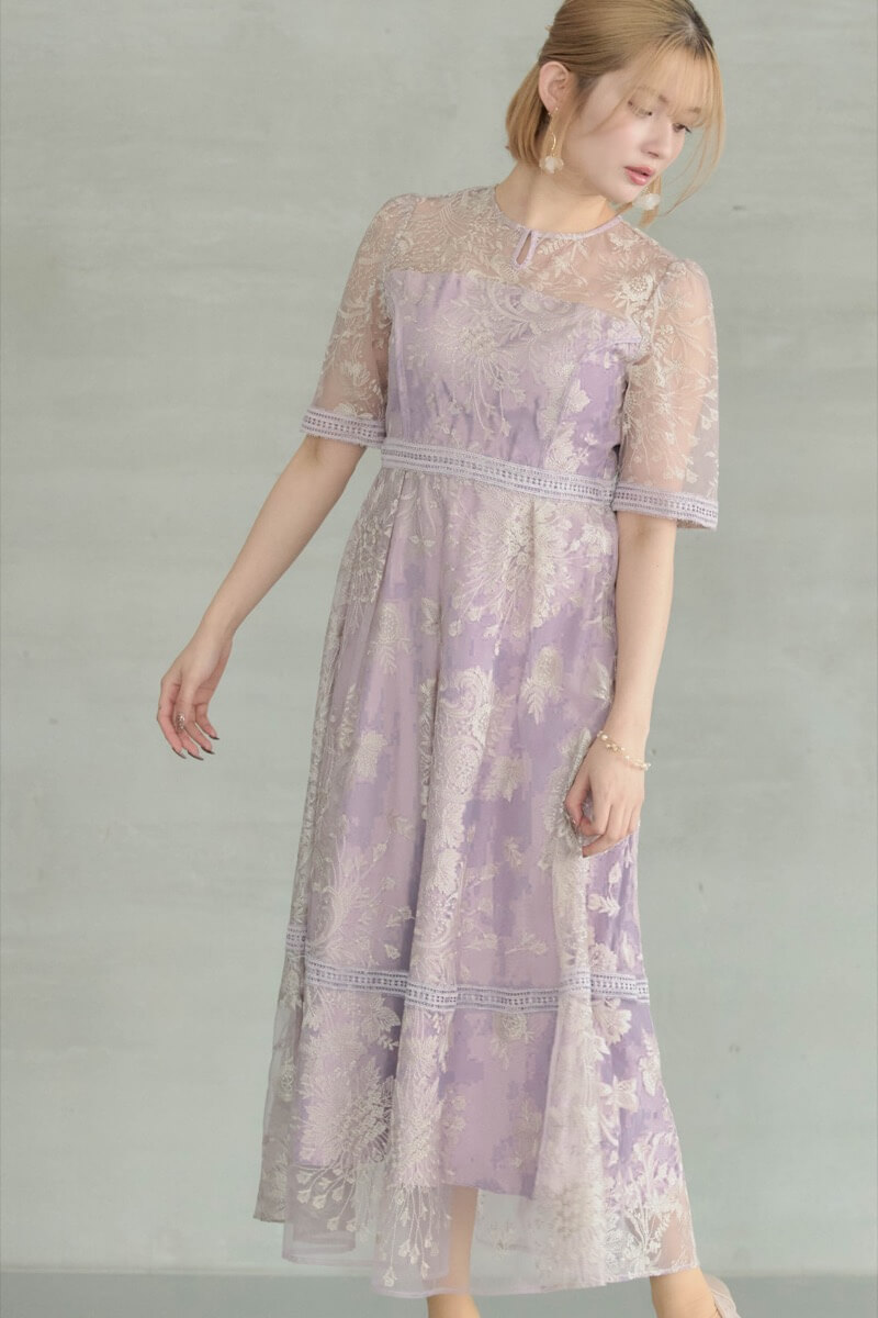 ピンクのラダーレースドレスの商品画像9