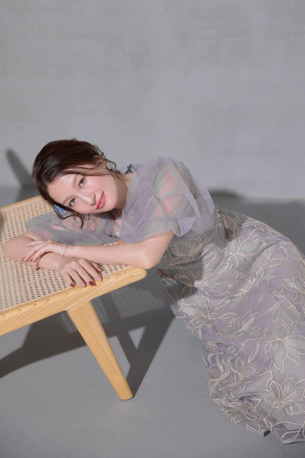 グレーのリリーパターンレースドレス | Dorry doll | M | A-3082