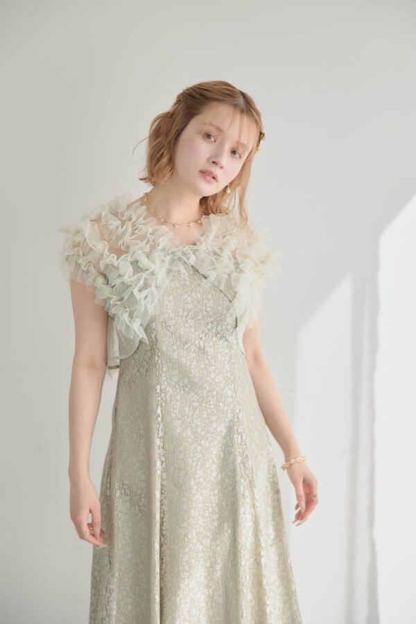 グリーンのフリルボレロセットレースドレス | Dorry doll | M | A-3092