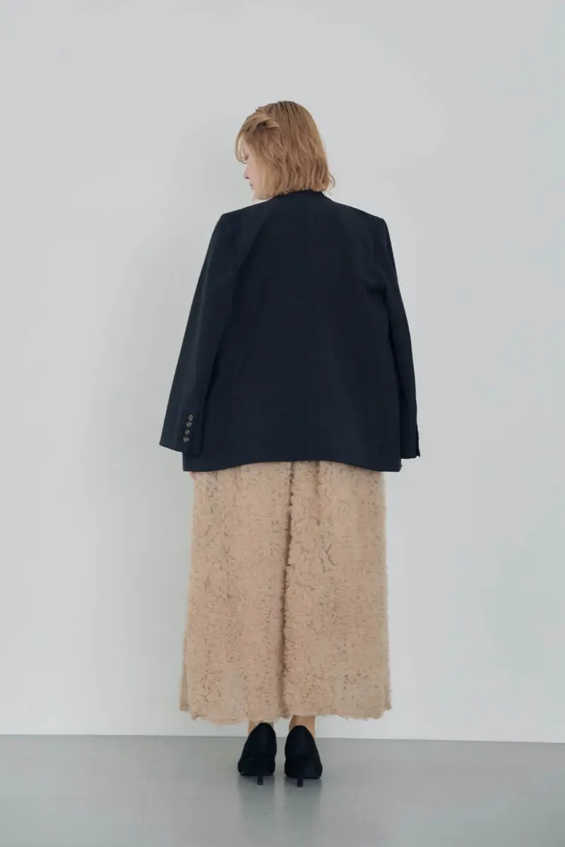 ベージュブラックのモコモコセットアップドレス | ANDRESD | M | 結婚