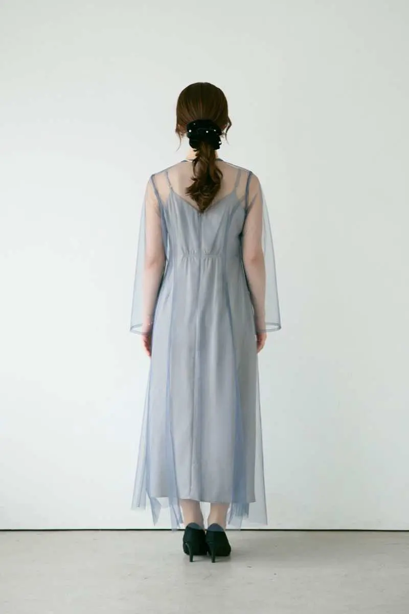 ブルーのMultiwayボリュームチュールドレス | ANDRESD | L | 結婚式