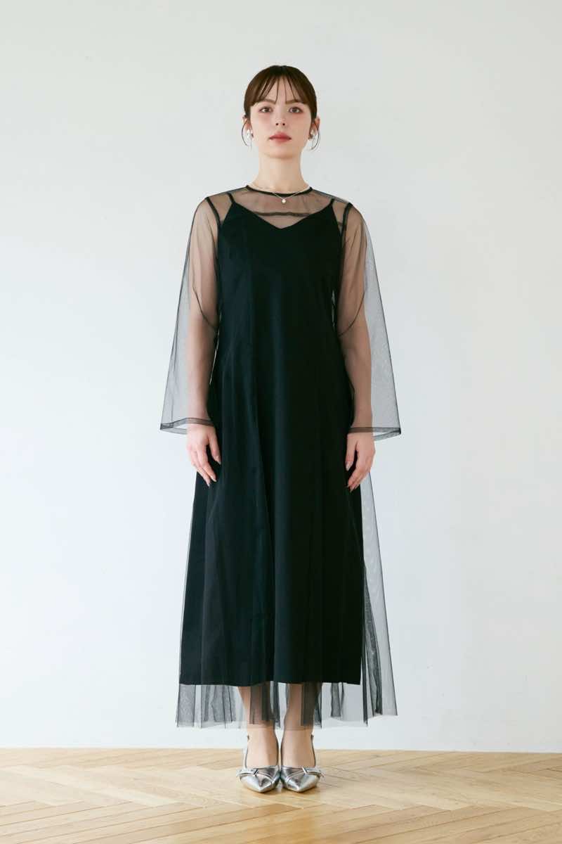 ブラックのMultiwayボリュームチュールドレスの商品画像9