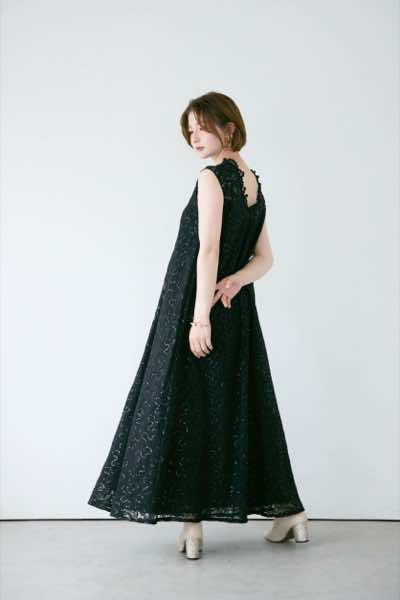 ブラックのプリズムレースAラインドレス | LE' RURE | M～マタニティ | A-3140