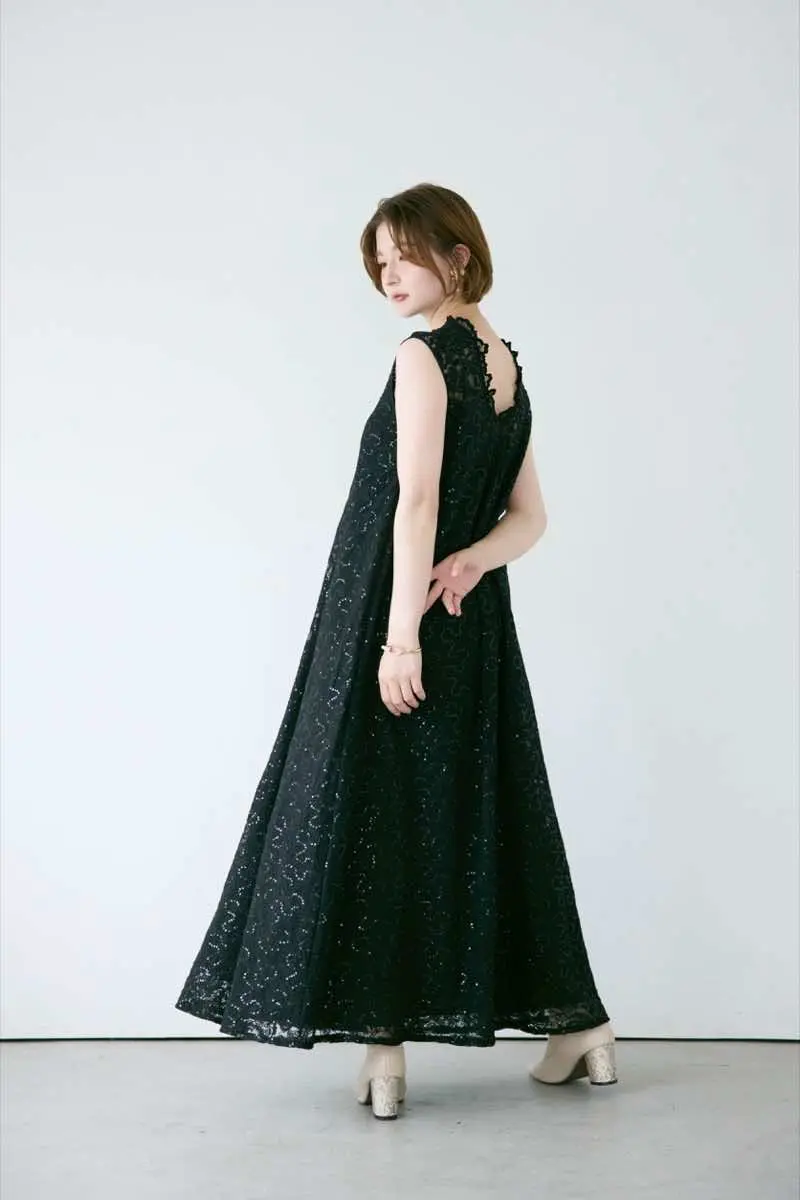 ブラックのプリズムレースAラインドレス | LE' RURE | M～マタニティ