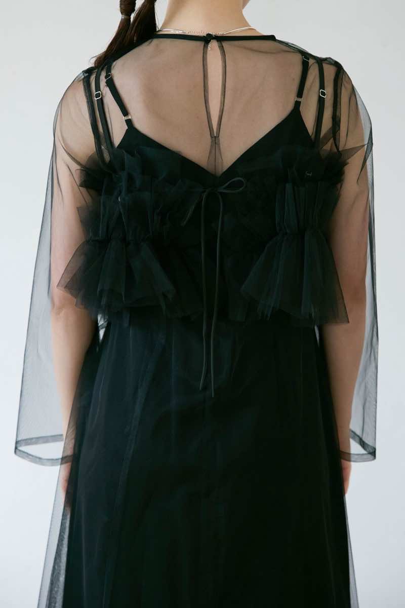 ブラックのMultiwayボリュームチュールドレスの商品画像7